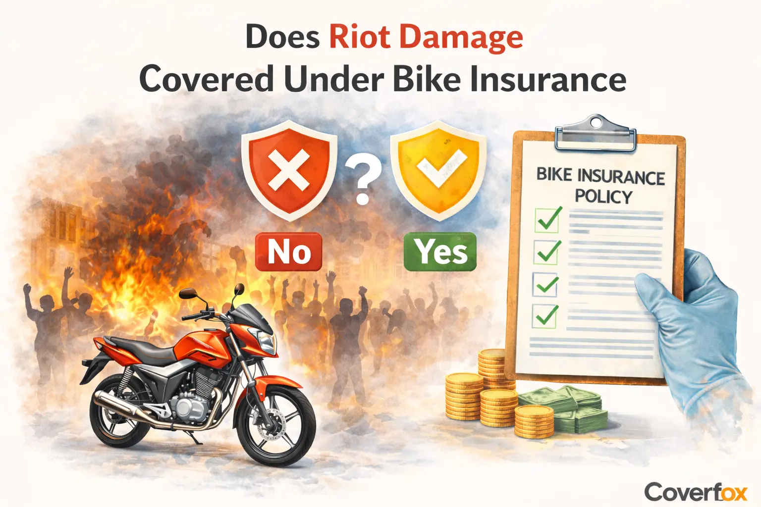 Riot Damage Covered Under a Bike Insurance Policy